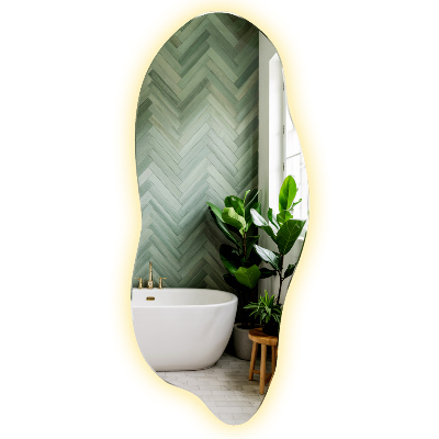 Nietypowe lustro z podświetleniem LED 45x100 cm