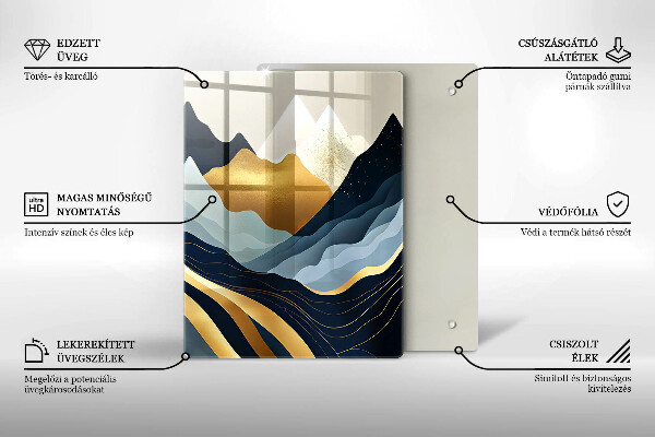 Deska kuchenna Abstrakcyjne góry