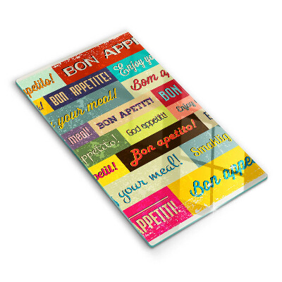 Deska kuchenna Napisy Smacznego języki