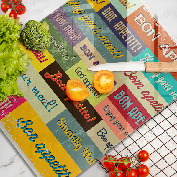 Deska kuchenna Napisy Smacznego języki