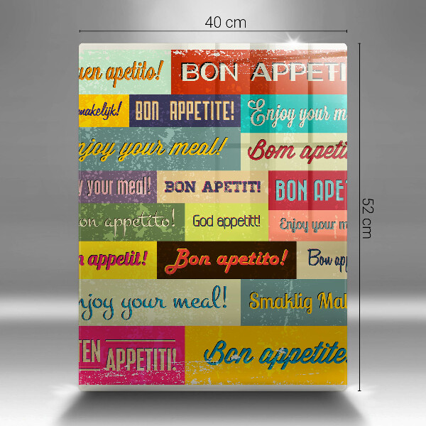 Deska kuchenna Napisy Smacznego języki