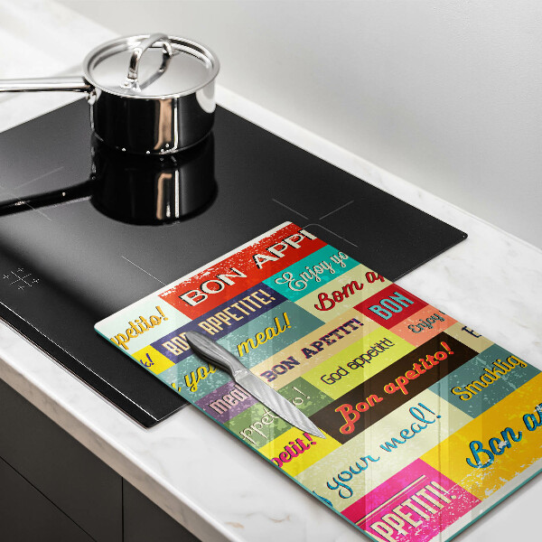 Deska kuchenna Napisy Smacznego języki