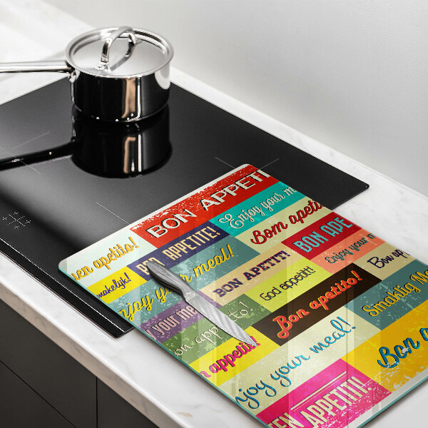 Deska kuchenna Napisy Smacznego języki