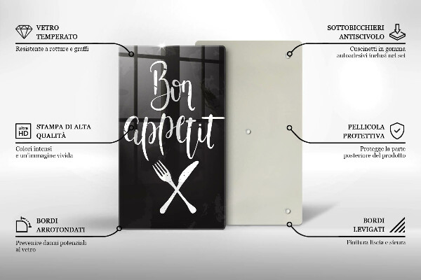 Deska kuchenna Napis Bon appetit