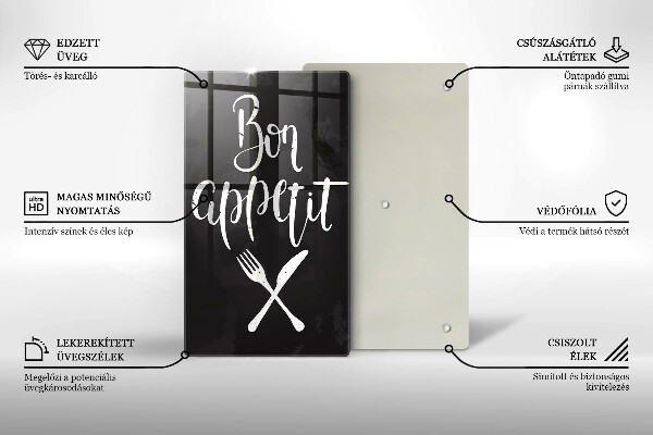 Deska kuchenna Napis Bon appetit
