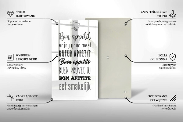 Deska kuchenna Kuchenny napis, sentencja