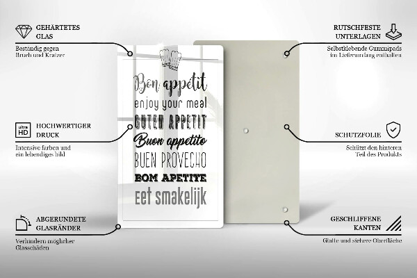 Deska kuchenna Kuchenny napis, sentencja