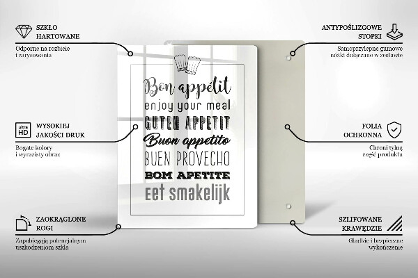 Deska kuchenna Kuchenny napis, sentencja