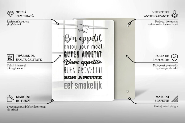 Deska kuchenna Kuchenny napis, sentencja