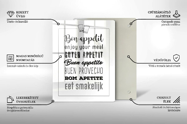 Deska kuchenna Kuchenny napis, sentencja