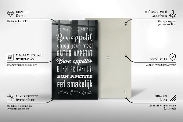 Deska kuchenna Kuchenny napis, sentencja