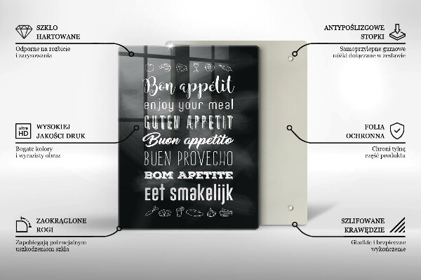 Deska kuchenna Kuchenny napis, sentencja