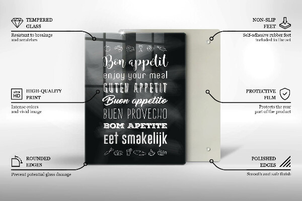 Deska kuchenna Kuchenny napis, sentencja