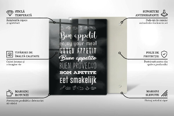 Deska kuchenna Kuchenny napis, sentencja