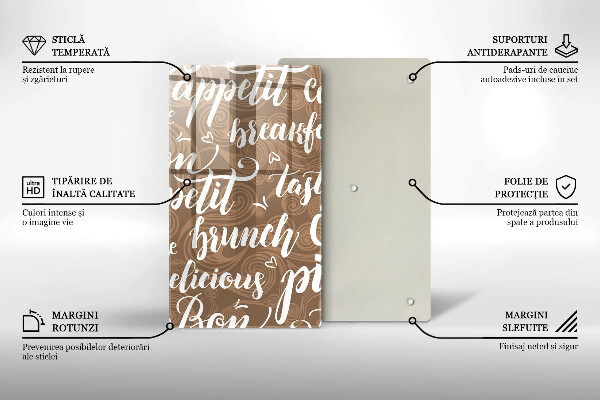 Deska kuchenna Napisy Bon appetit