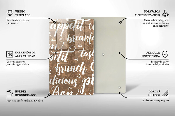 Deska kuchenna Napisy Bon appetit