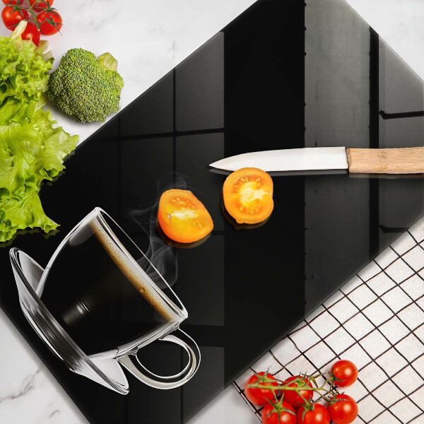 Deska kuchenna Szklanka gorącej kawy