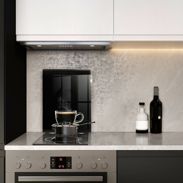 Deska kuchenna Szklanka gorącej kawy