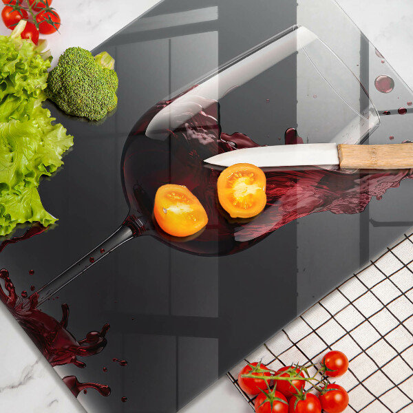 Deska kuchenna Czerwone wino w kieliszku