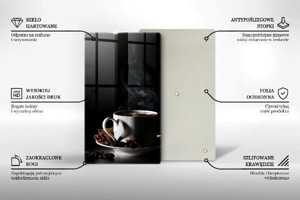 Deska kuchenna Filiżanka gorącej kawy