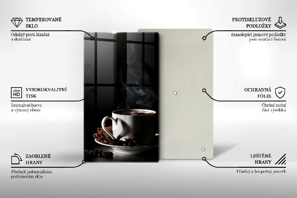 Deska kuchenna Filiżanka gorącej kawy