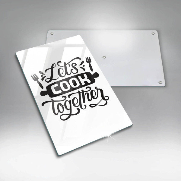 Deska kuchenna Napis Let's cook together