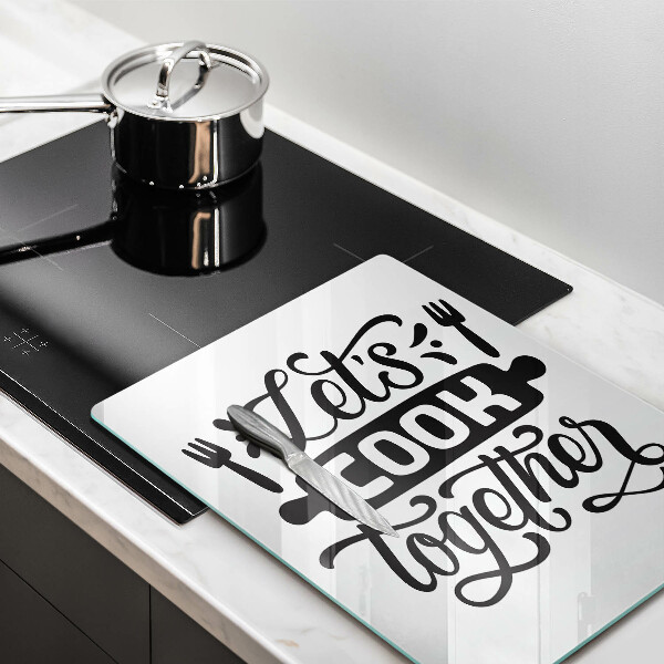 Deska kuchenna Napis Let's cook together