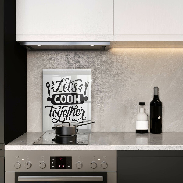 Deska kuchenna Napis Let's cook together