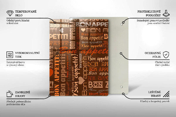 Deska kuchenna Napisy Bon appetit