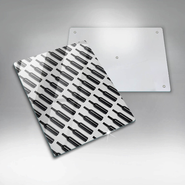 Deska kuchenna Czarne butelki wina