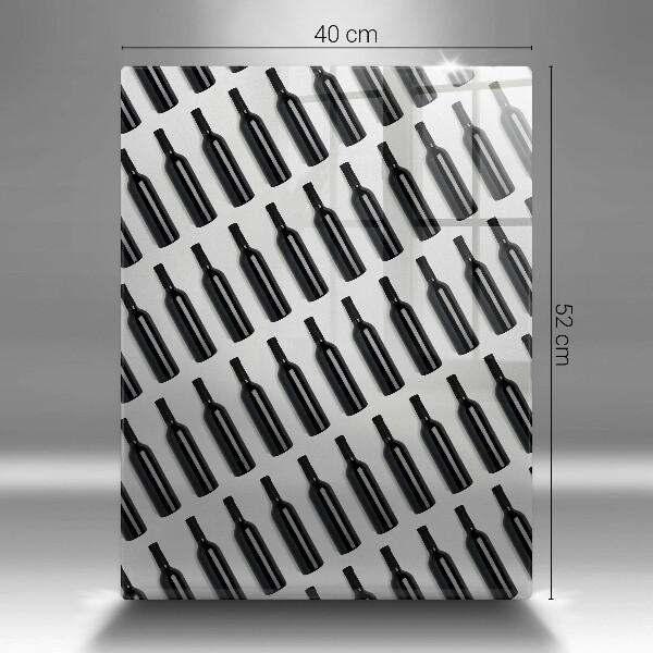 Deska kuchenna Czarne butelki wina