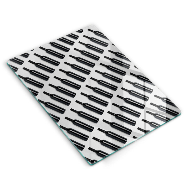 Deska kuchenna Czarne butelki wina