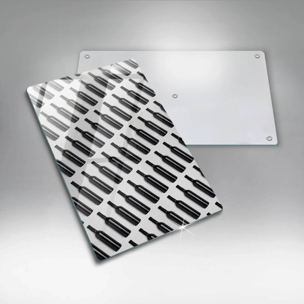 Deska kuchenna Czarne butelki wina