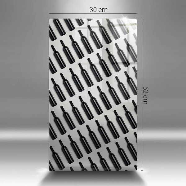 Deska kuchenna Czarne butelki wina