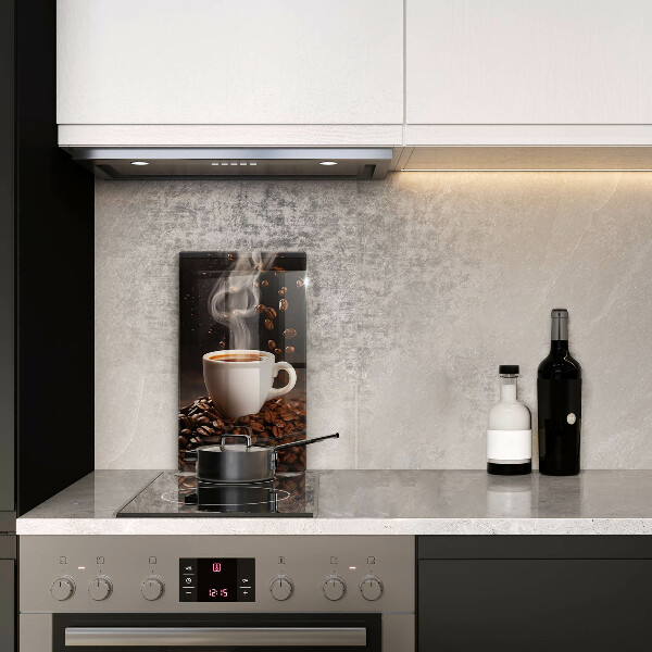 Deska kuchenna Gorąca filiżanka kawy