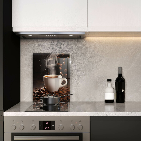 Deska kuchenna Gorąca filiżanka kawy