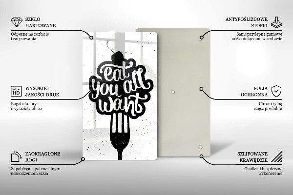 Deska kuchenna Napis Eat you all want