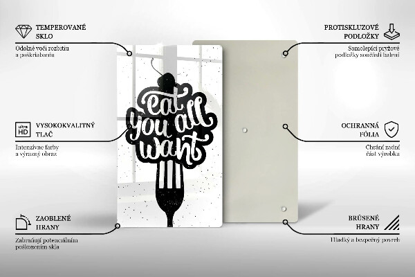 Deska kuchenna Napis Eat you all want