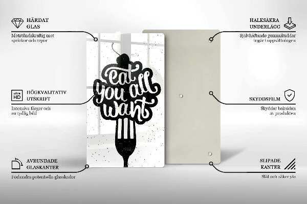 Deska kuchenna Napis Eat you all want