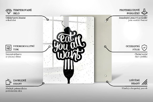 Deska kuchenna Napis Eat you all want