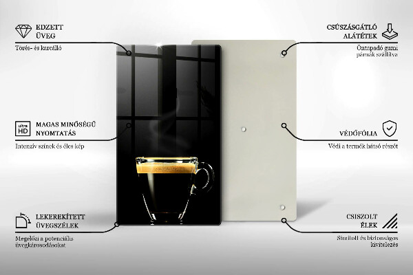 Deska kuchenna Szklanka czarnej kawy