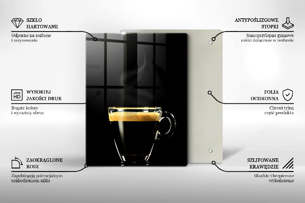 Deska kuchenna Szklanka czarnej kawy