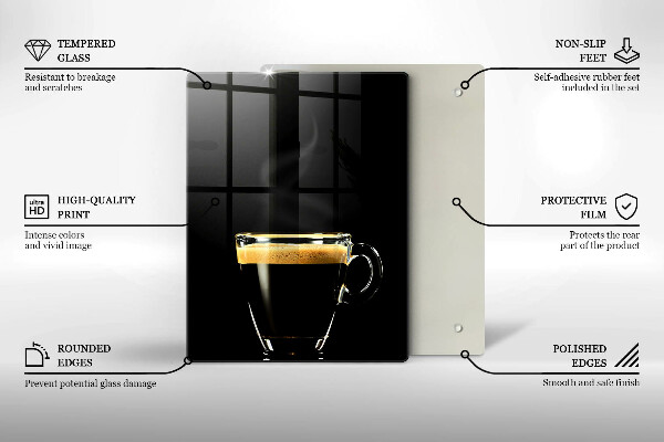 Deska kuchenna Szklanka czarnej kawy