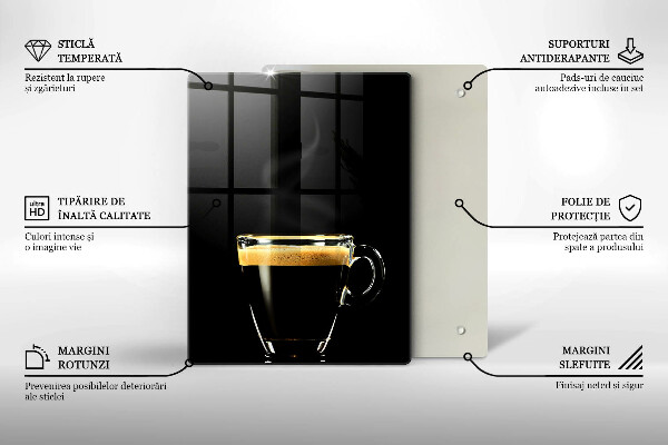 Deska kuchenna Szklanka czarnej kawy