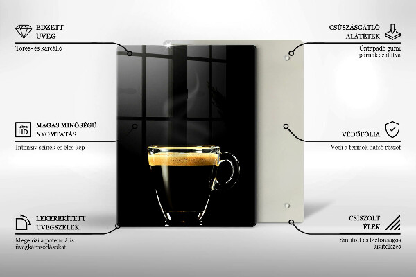 Deska kuchenna Szklanka czarnej kawy
