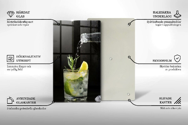 Deska kuchenna Szklanka z wodą