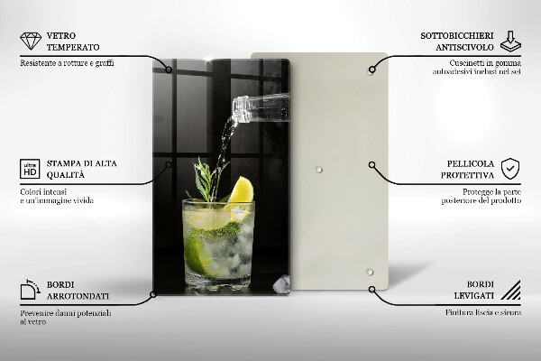 Deska kuchenna Szklanka z wodą