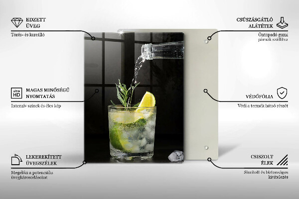 Deska kuchenna Szklanka z wodą