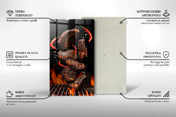 Deska kuchenna Mięso na grillu