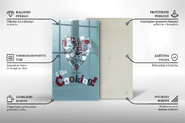 Deska kuchenna Napis I like cooking